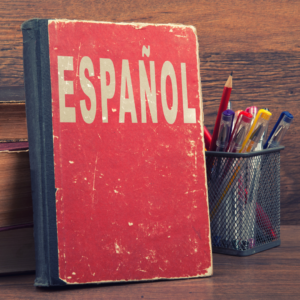 Diccionary with the word Español as a title on it