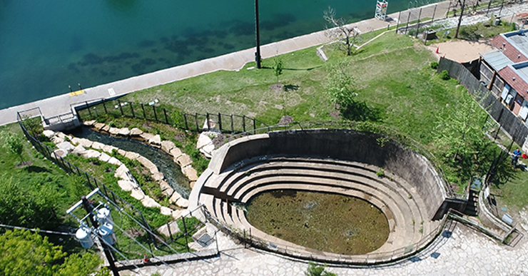 Eliza Spring, a major spring of the Edwards Aquifer