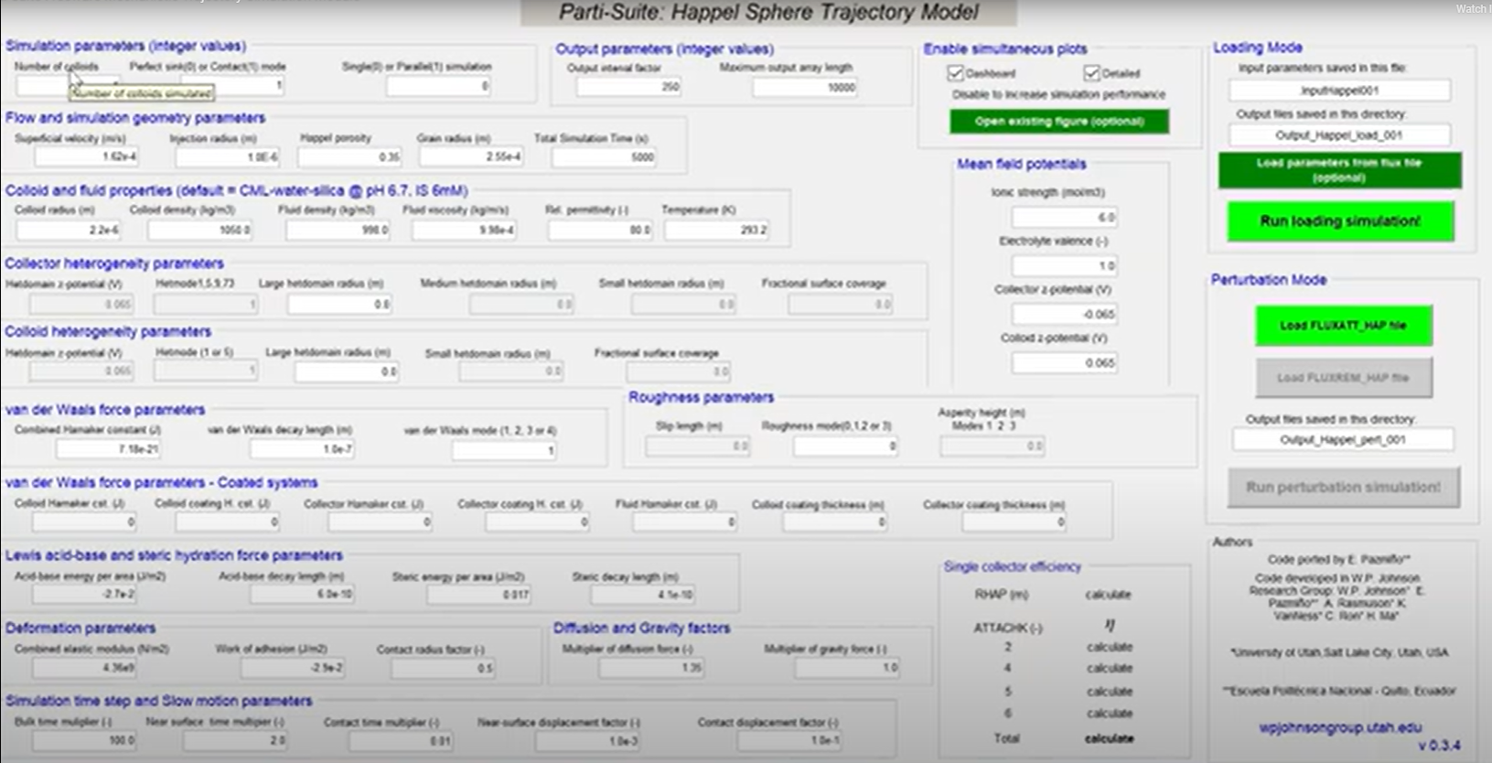 colloid trajectory simulation module